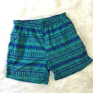 Vintage G2000 Men's Teal Blue Abstract Swim Shorts